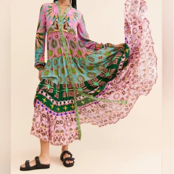 Anthropologie Button Down Maxi Dress size XS - Picture 1 of 10